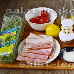 Arugula dan Salad Bacon